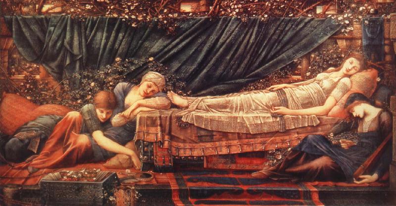 Burne-Jones, Sir Edward Coley Sleeping Beauty oil painting picture